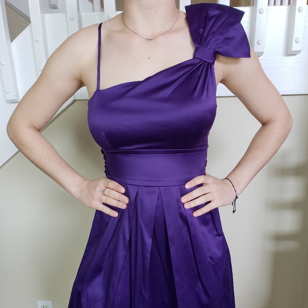 purple cocktail dress TeezeMe Size 3